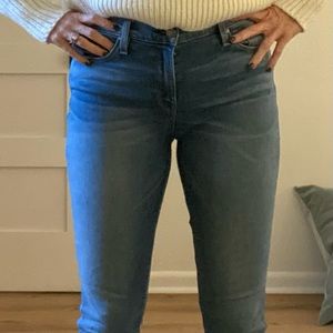 Hudson stretch frayed ankle skinnies